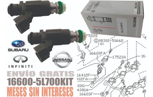 6 Inyectores De Gasolina Infinti G20 2.0l L4 00-02 Foto 5