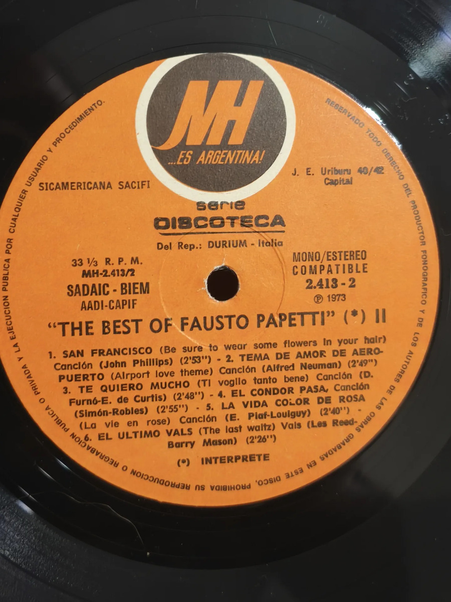 Fausto Papetti - The Best Of Fausto Papetti 2 - vinilo 1979