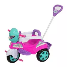 Triciclo Baby City Pedal E Empurrador Menina Rosa - Maral