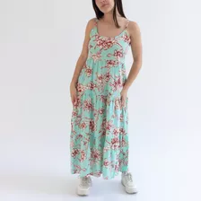 Vestido Nano, Largo Poplin Estampado Rafaela #2823