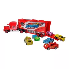 Cars Rayo Mcqueen Mula Camion Mack Grande + 6 Carros Impulso