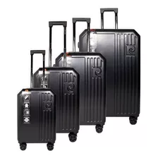 Pierre Cardin Kit X4 Valijas Rígidas Con Fuelle Pc4007 Color Negro Pc4007