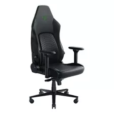 Silla Gamer Razer Iskur V2 Con Soporte Lumbar Incorporado Color Negro/verde Material Del Tapizado Cuero Sintético