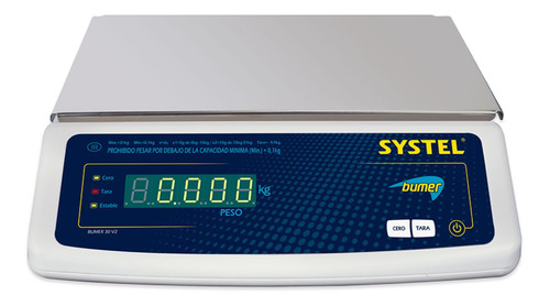 Balanza Comercial Digital Systel Bumer Con Batería  31kg 100v/240v 367 mm X 217 mm