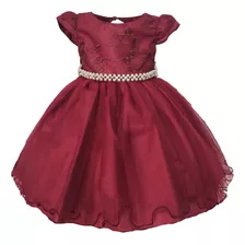 Vestido Infantil Festa Marsala Casamento Formatura Luxo