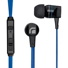 Auriculares Bkt 114 In Ear C/ Micrófono Cable Flat Color Azul