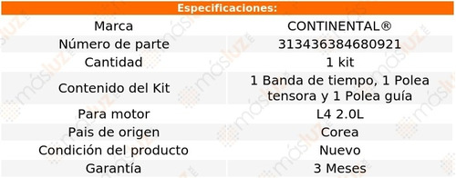 Distribucin Banda Kit Protege Mazda L4 2.0l 01/03 Foto 3