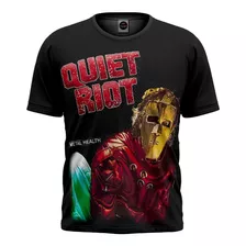Camiseta Quiet Riot Metal Hearth Camisa Estampa Digital