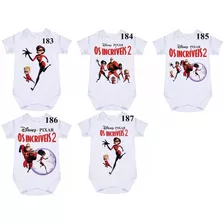 Body Bebê Personalizado Disney Kit 3 Peças Os Incríveis 