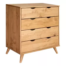 Cómoda Madera Maciza Cajonera 4 Cajones Dormitorio 