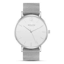 Obaku Relojes Minimalistas Para Hombre, Caja De Acero Inoxid