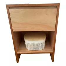 Mesa De Luz /madera Multiplica / 1 Cajón / Plakards