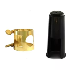 Abraçadeira Presilha De Metal Com Tampa Para Sax Alto