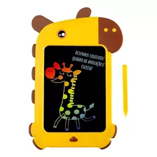 Brinquedo Lousa Magica De Girafa Com Tela Colorida Educativa Cor Amarelo