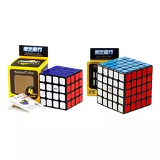 Pack X2 Rubik 4x4 5x5 Qiyi Fondo Negro Speed Cube