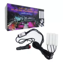 Kit Led X 4 Rgb, Con App Para Smart, Para Interior De Auto