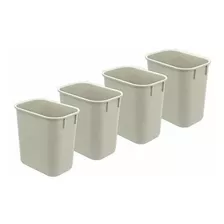 Papelera Bin 13qt (plástico) (color Gris Claro) (juego De 4)