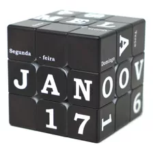 Cubo Mágico 3x3 Personalizado - Vinci Cube Calendário Preto