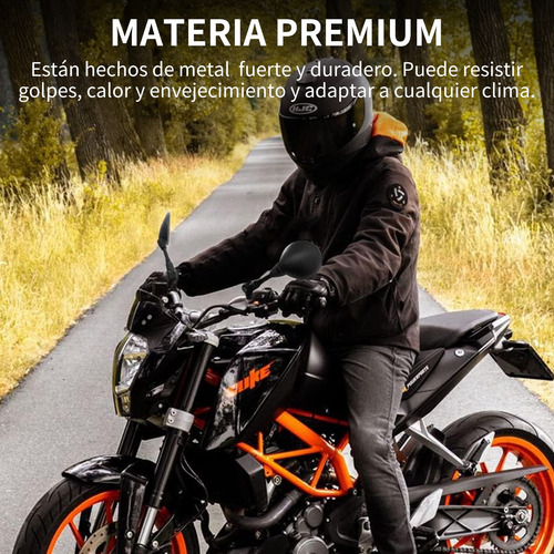 Espejo Retrovisor Universal Moto Para Manillar De 7/8 Foto 9