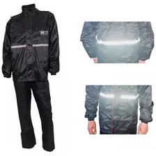 Impermeable R7 Motociclista 2 Piezas Reforzado Gorro Refleja