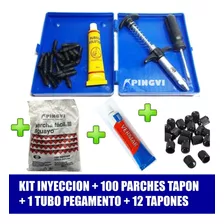 Kit Inyección Parchado Llantas Sin Cámara Coche Moto 