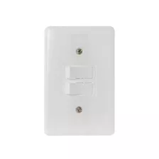 Interruptor 2 Teclas Simples Ilumi 4x2 C/ Placa Branco