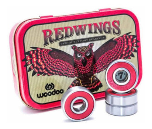 Rulemanes Skate Woodoo Redwings Abec 7. Envios