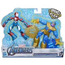  Marvel Avengers Bend Flex Iron Patriot Vs Thanos