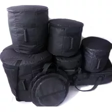 Jogo Capa Bag Kit Para Bateria Musical 7 Peças Com Espuma...