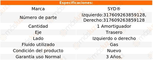 1_ Amortiguador Gas Trasero Izq O Der Mdx 2014/2020 Syd Foto 2