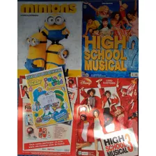 Lote 4 Álbuns High School Musical 2/3, Minions Patati Patatá