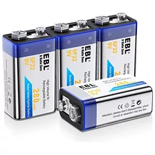 9v Rechargeable Batteries Nimh Everyday 280mah 9v Batte...