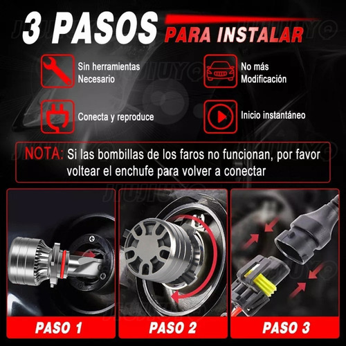 9012 Kit De Faros Led 40000lm Para 2012-2019 Fiat 500 Foto 9