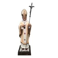 Escultura Papa Papa Bento Xvi 16 Imagem 30cm Cásula Bege