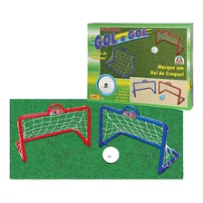 Kit 2 Mini Traves Gol Dobrável Com Bola De Futebol Inflavel