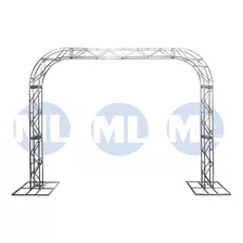 Treliças Kit Trave Box Truss Q20 Aço 2,75x3,5m Curva