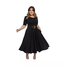 Vestido Feminino Midi Boneca Gode Evangélica Princesa Suplex