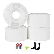 4 Rodas Quad Traxart White 58mm X 32mm/83a + Brinde Cor Branca E Prata