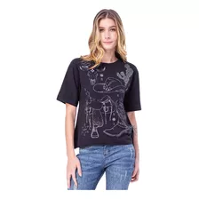 T-shirt Feminina Zenz Western On The Road Zw0123032 Original