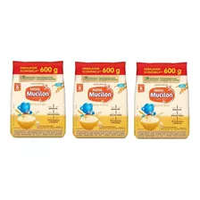 Kit 3 Cereal Infantil Mucilon Arroz E Aveia 600g