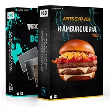 Super Pack Hamburgueria Artes Psd 100% Editáveis + Bônus