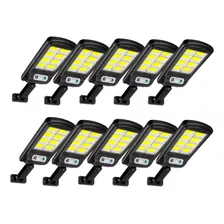 Kit 15 Luminárias Solar Refletor Poste Led 100w Potente Água