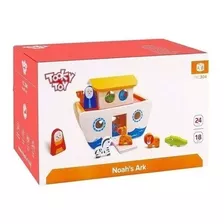 Juego Infantil De Madera Tooky Toy Arca De Noé Encastre