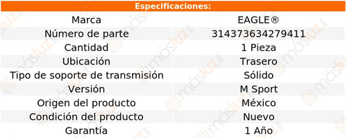 (1) Soporte Transmisin Tras 125ia 3.0l 6 Cil 11/13 Eagle Foto 4