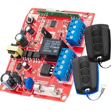 Central Placa Omega Motor Portão + 2 Controles