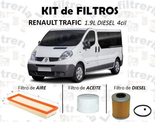 Renault Trafic 1.9l Diesel - Kit De Filtros Foto 2