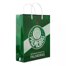 Sacola Presente Time Futebol Palmeiras Oficial 33x9x27 Verde