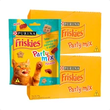 30 Petisco Friskies Party Mix Sabor Camarão Para Gatos - 40g