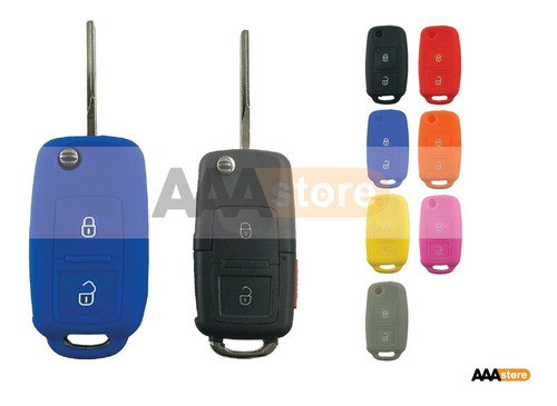 Funda Silicon Protector Llave Volkswagen Seat 7 Colores Foto 7