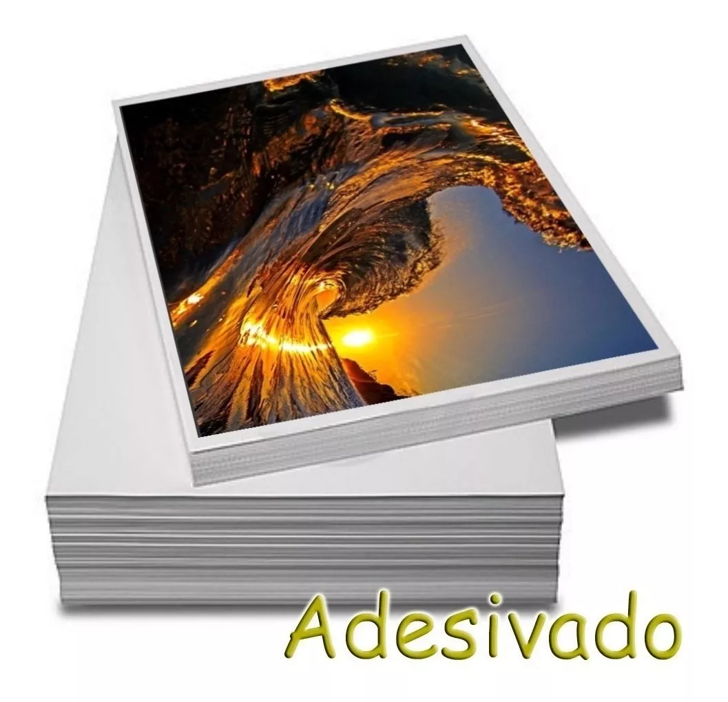 Papel Fotográfico Adesivo A4 Glossy 135g 100 Folhas Premium
